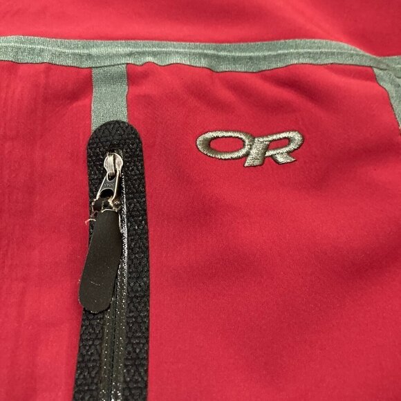 Outdoor Research Men's Small Red Jacket Full Zip Soft Shell Nylon Pockets Logo - Picture 2 of 12